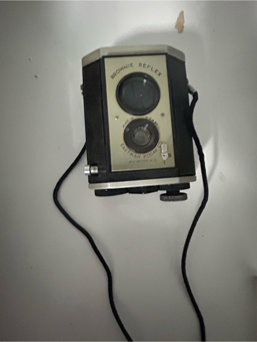 Brownie Reflex Box Camera by Eastman Kodak - Black and Cream- not tested